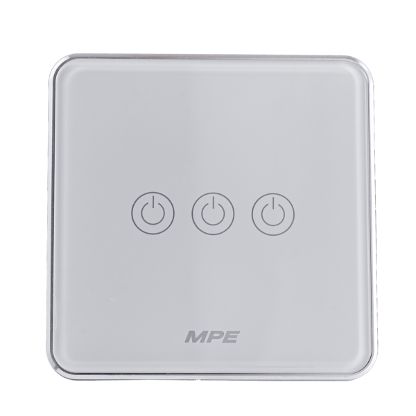 Mặt 3 công tắc hình vuông, điều khiển Zigbee SWV3/ZB SWV3/ZB MPE