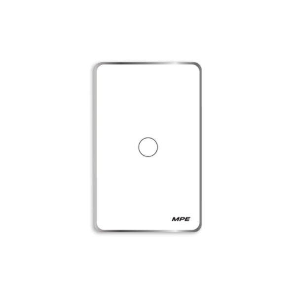 Mặt 1 công tắc màu trắng viền bạc, điều khiển Wifi SWW1/SC SWW1/SC MPE
