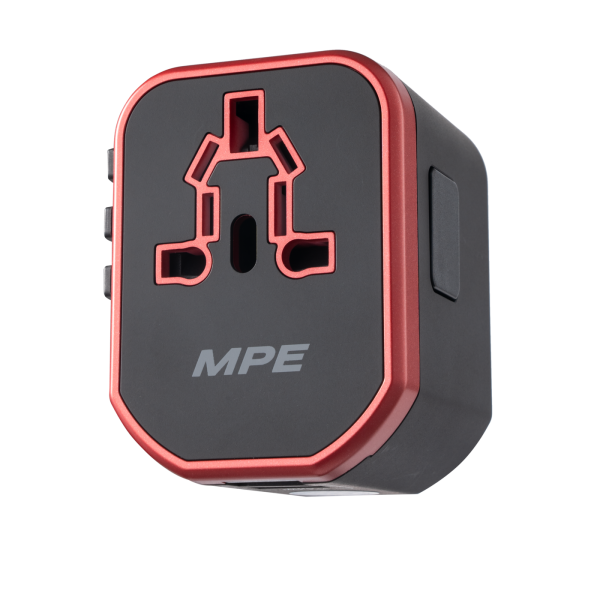 Ổ cắm du lịch đa năng, chân cắm kiểu Châu Âu, Úc, Mỹ Tích hợp 2 sạc USB mã TA5 TA5 MPE