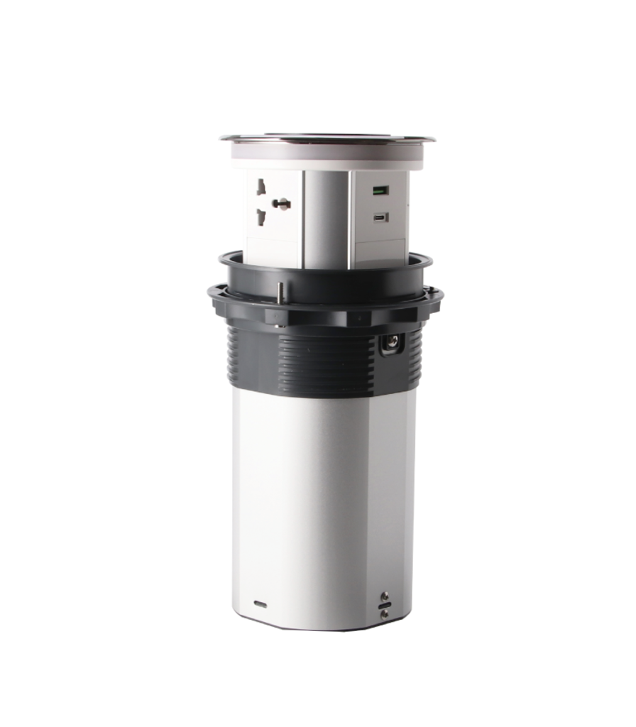 Ổ cắm âm bàn 3 ổ cắm đăng năng, Tích hợp 2 USB type A & type C, điều khiển Wifi TBS1/SC TBS1/SC MPE