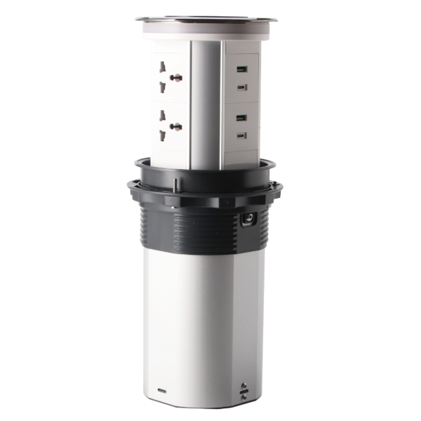 Ổ cắm âm bàn 4 ổ cắm đăng năng, Tích hợp 8 USB type A & type C, điều khiển Wifi TBS2/SC TBS2/SC MPE