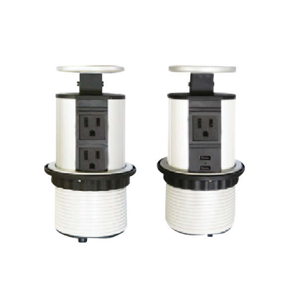 Ổ cắm âm bàn 3 ổ cắm ba chấu, cắm từ 2 phía TBS4 TBS4 MPE