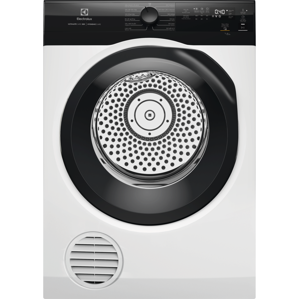Máy sấy quần áo Electrolux thông hơi 9kg UltimateCare 300 trắng - Phiên bản Elegance EDV904H3EC Electrolux