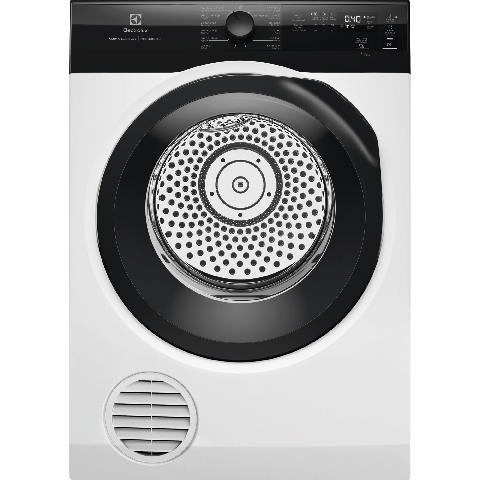 edv904h3ec-0 Máy sấy quần áo Electrolux thông hơi 9kg UltimateCare 300 trắng - Phiên bản Elegance EDV904H3EC Electrolux