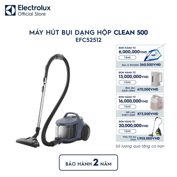 Máy hút bụi dạng hộp không túi Clean 500 1800W - Xanh denim EFC52512 Electrolux