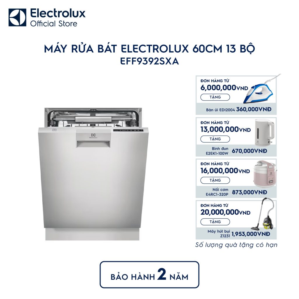 Máy rửa bát độc lập 13 bộ 60cm ComfortLift - Bạc EFF9392SXA Electrolux