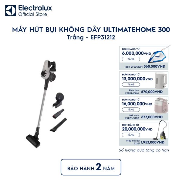 Máy hút bụi không dây UltimateHome 300 18V - Trắng EFP31212 Electrolux