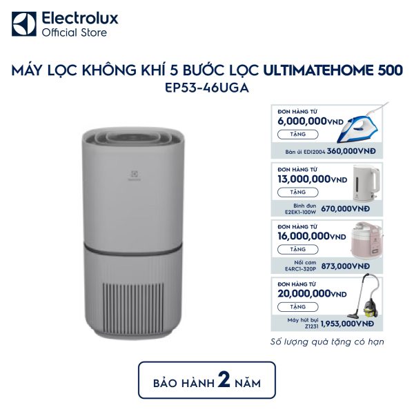 Máy lọc không khí Electrolux phòng 52m² UH500 bộ lọc HEPA EP53-46UGA Electrolux
