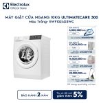 Máy giặt cửa ngang Electrolux 10kg UltimateCare 300 trắng EWF1024D3WC Electrolux