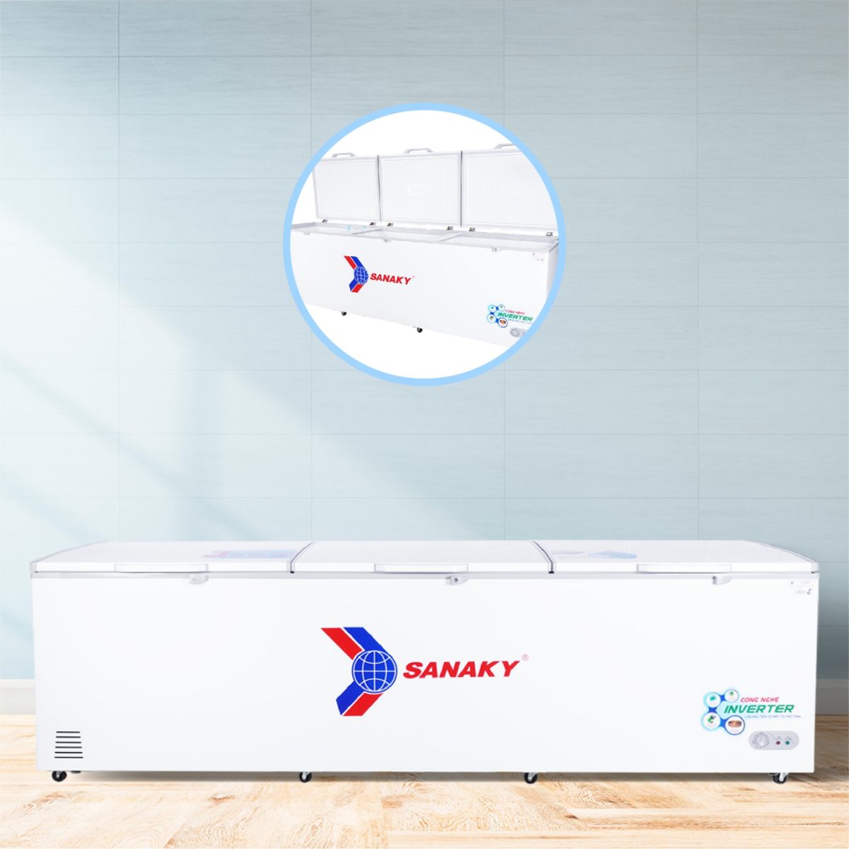 Tủ đông Sanaky VH-1199HY3 inverter 900 lít 1 ngăn đông VH-1199HY3 Sanaky
