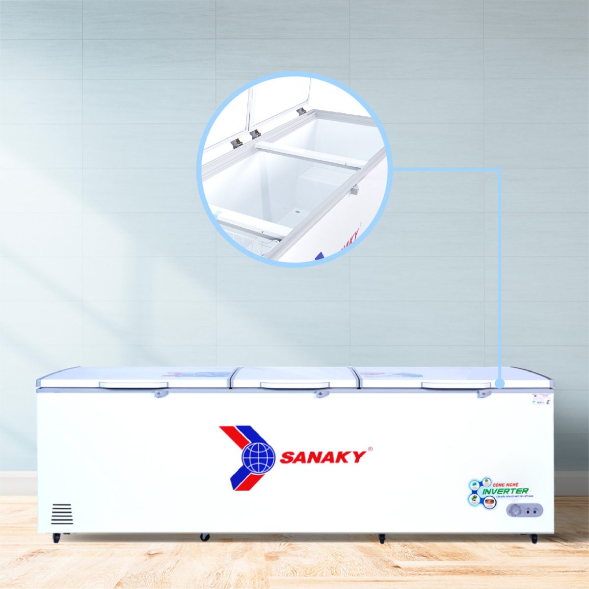 Tủ đông Sanaky VH-1199HY3 inverter 900 lít 1 ngăn đông VH-1199HY3 Sanaky