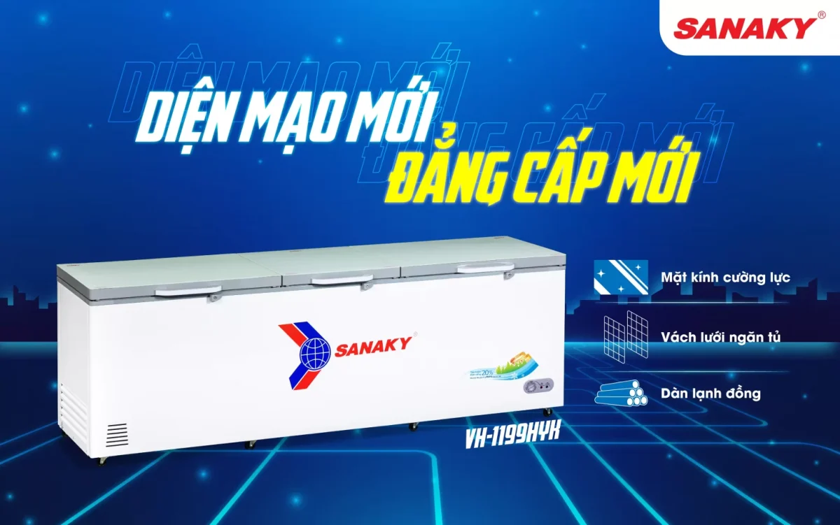 Tủ đông Sanaky VH-1199HYK 900 lít 1 ngăn đông VH-1199HYK Sanaky
