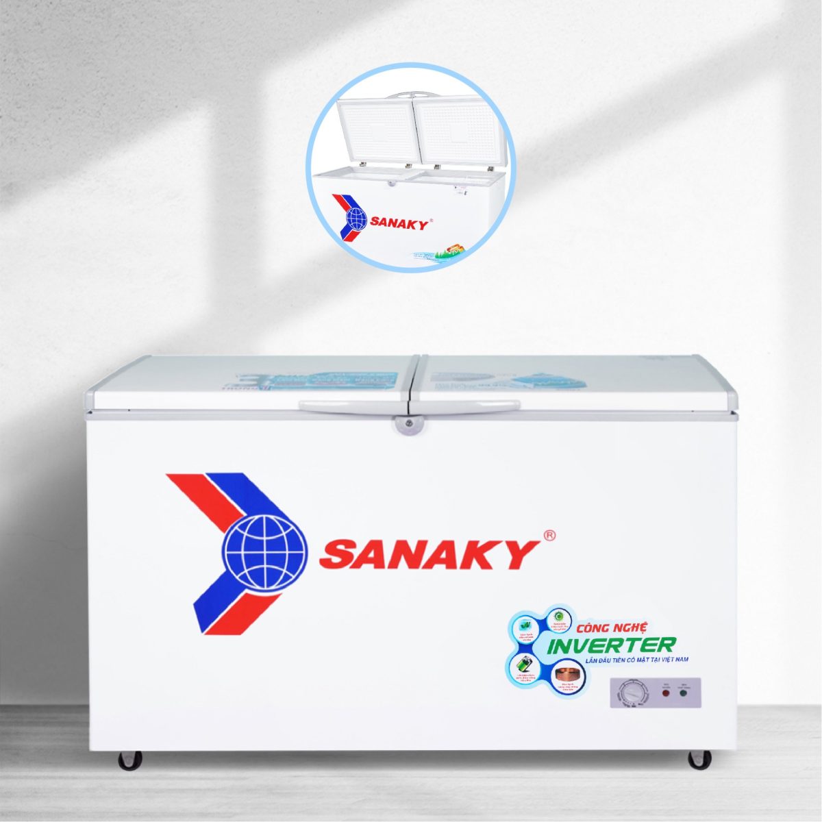 Tủ đông Sanaky VH-2599A3 inverter 208 lít 1 ngăn đông VH-2599A3 Sanaky