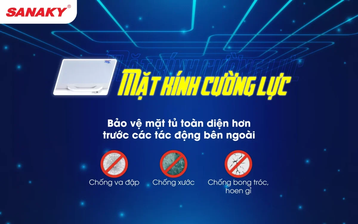 Tủ đông Sanaky VH-5699W2K 365 lít 2 ngăn đông mát VH-5699W2K Sanaky