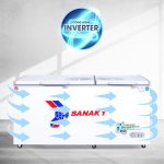 Tủ đông Sanaky VH-6699W3 inverter 485 lít 2 ngăn đông mát VH-6699W3 Sanaky