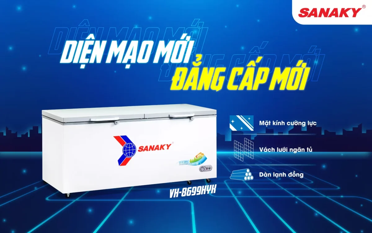 Tủ đông Sanaky VH-8699HYK 761 lít 1 ngăn đông VH-8699HYK Sanaky