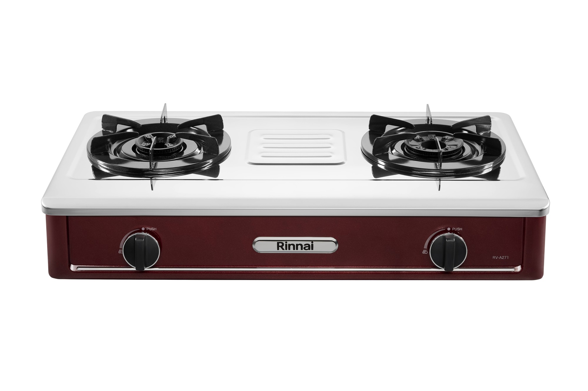 RV-A271R_S__rinnai_white Bếp Gas Dương Rinnai RV-A271R(S) 2 lò bền bỉ | VISU